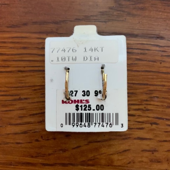 Gold and Diamond Earrings - Picture 2 of 4